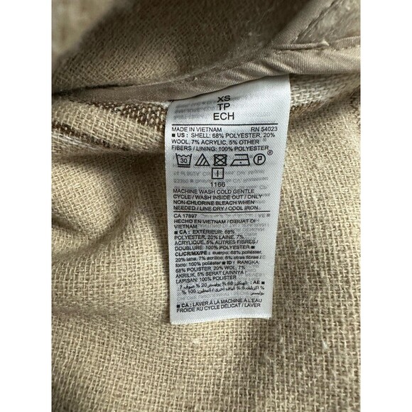 Old Navy Brown Plaid Wool Blend Shacket Womens XS Button Down Shirt Jacket - Picture 5 of 5